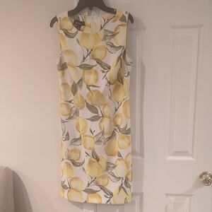 Lemon Print Sleeveless Dress